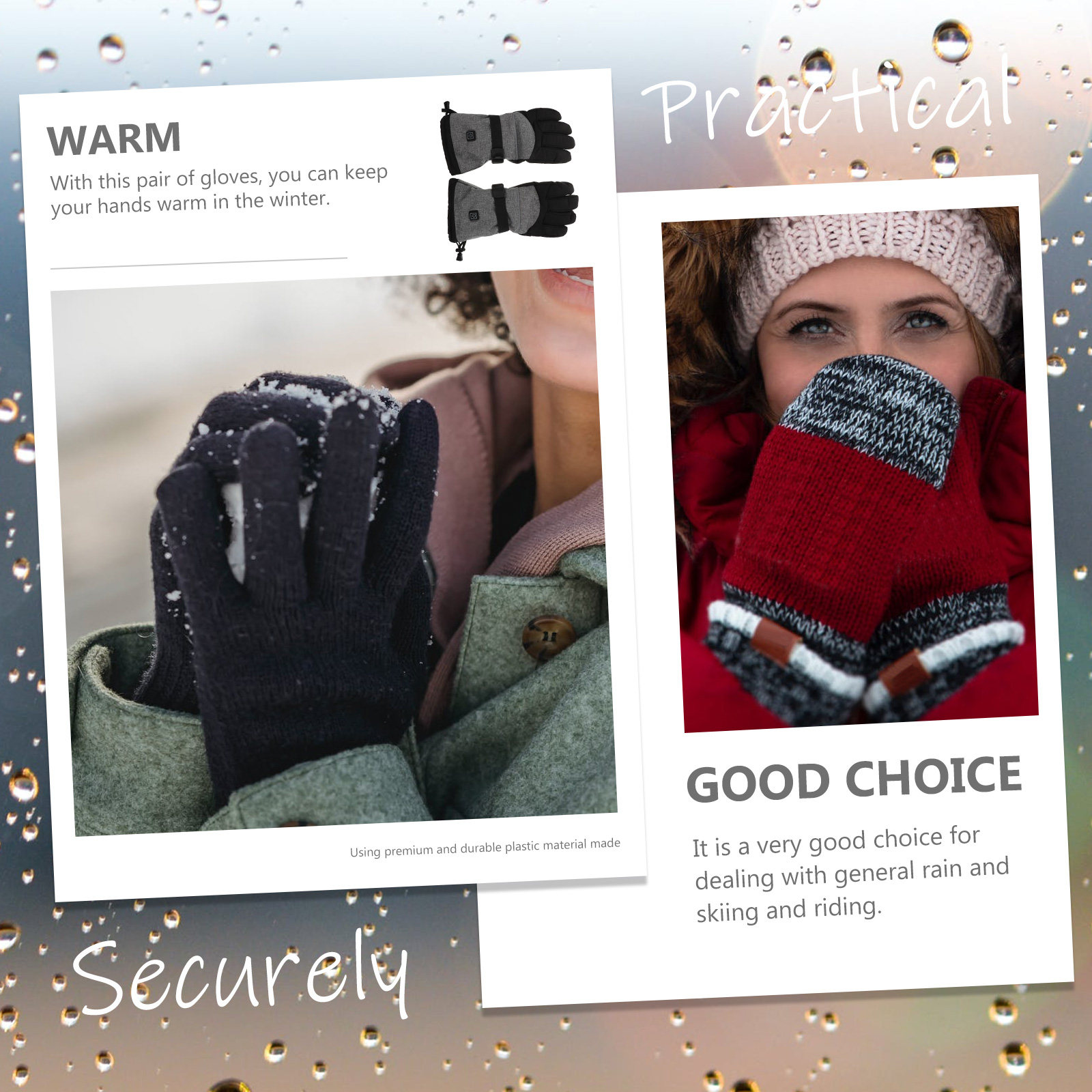 Heated Gloves Electric - 1Set Electric Heating Gloves Waterproof Windproof