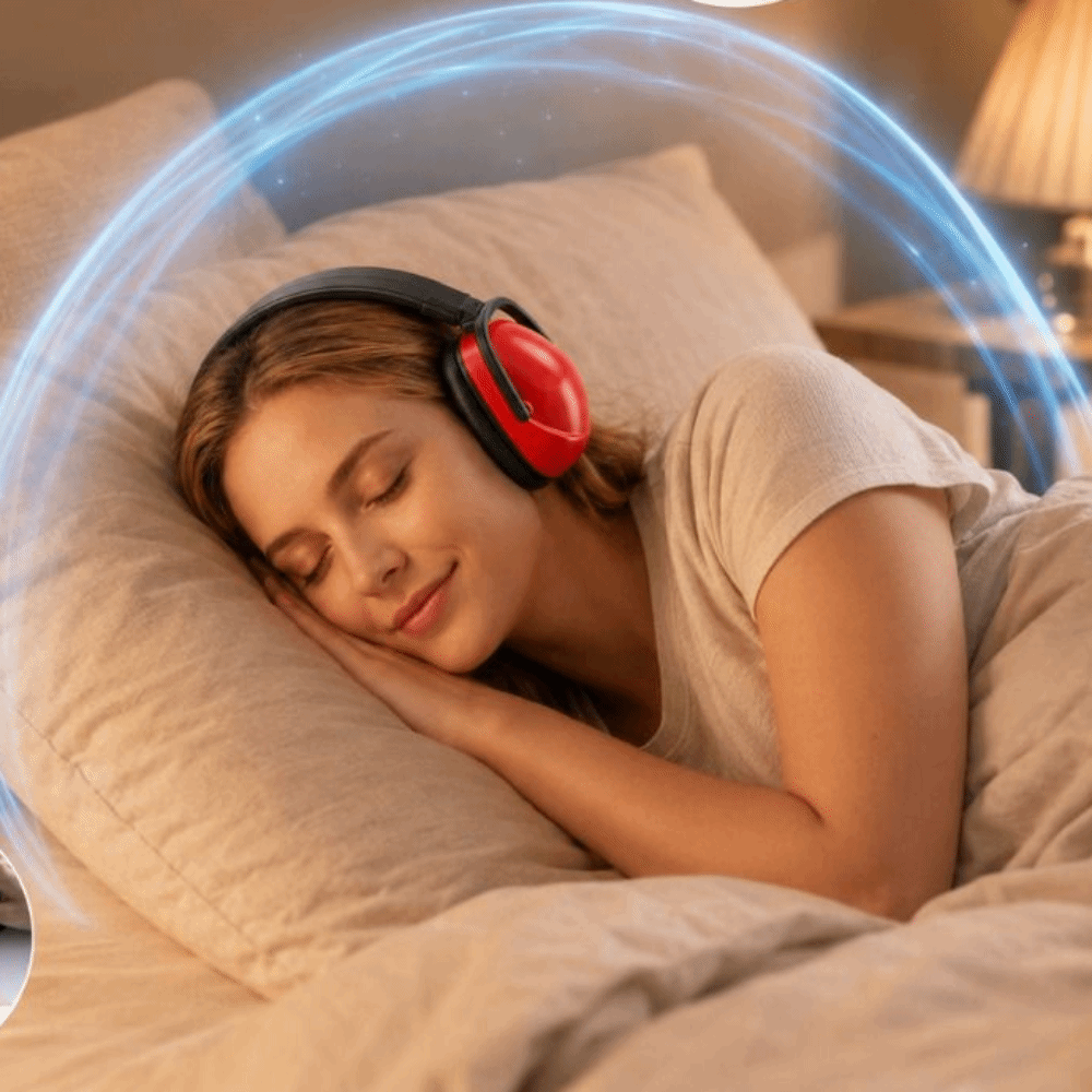 Ear Muff Foldable - Foldable Adjustable Head Earmuffs Noise Reduction