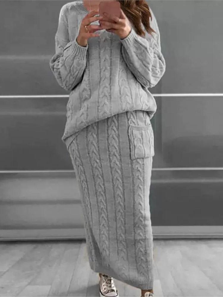 Winter Clothing Girls - Fashion Knit Sweater Sets For Women