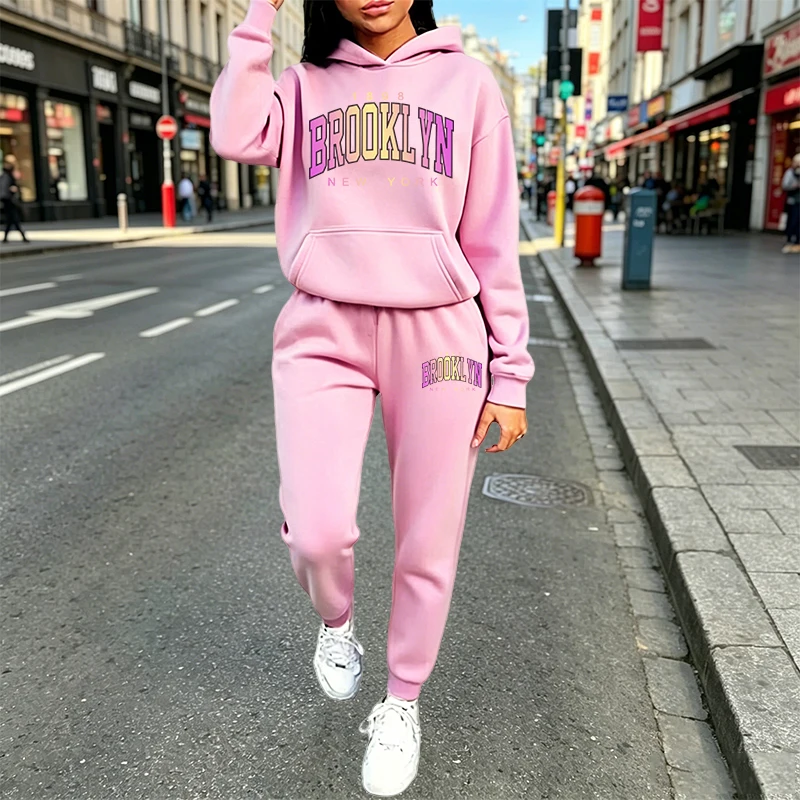 Winter Clothing For - Casual Women's Outfits Print Hooded Sweatshirt