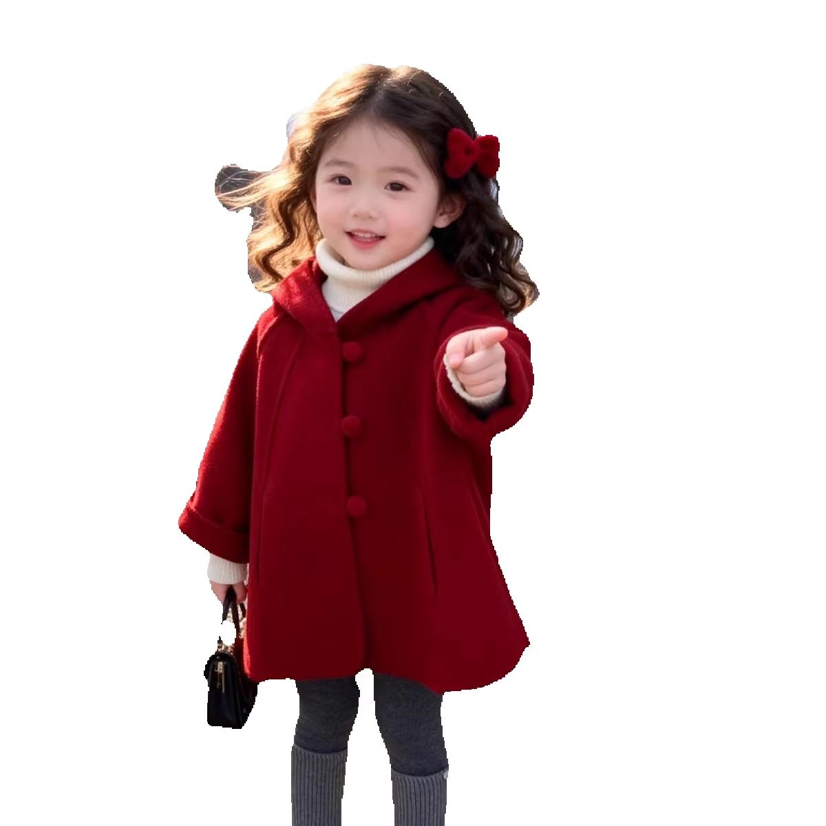 Girls Wool Coat Autumn Winter  - đánh giá và giá Winter Clothing Baby