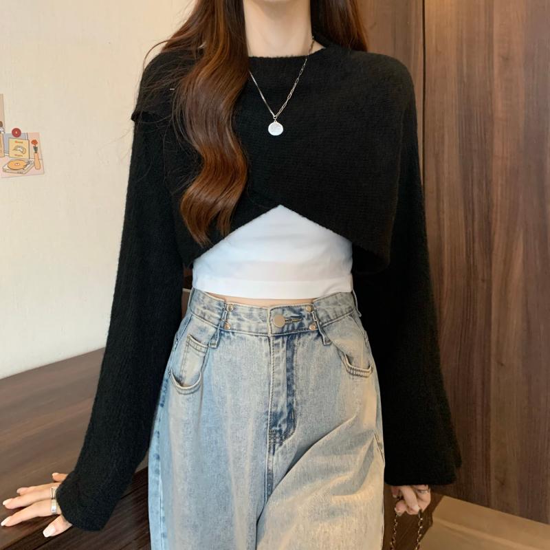 Women Crisscross Sweater Crop  - đánh giá và giá Winter Clothing Girls