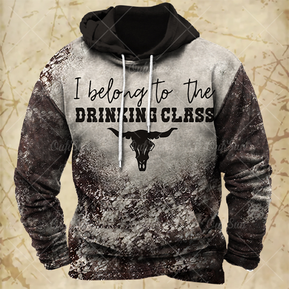 Men Hooded Vintage Print  Swea - đánh giá và giá Winter Clothes Shop