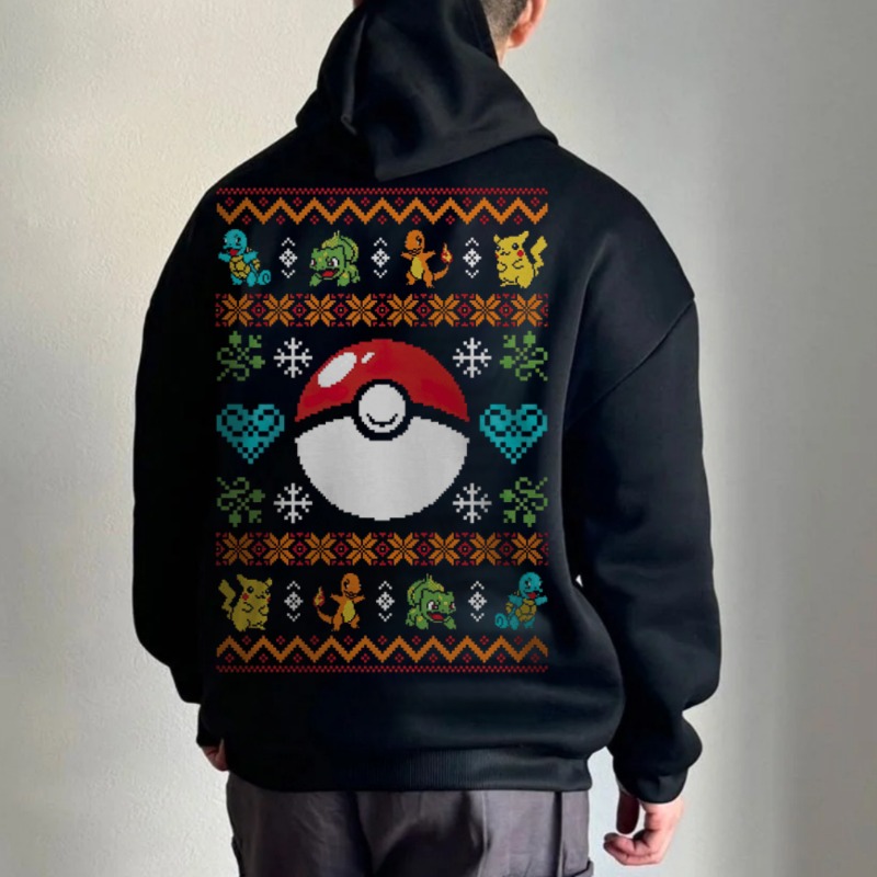 Black Oversized 4xl Pok É Mon  - đánh giá và giá Y2K Winter Clothing