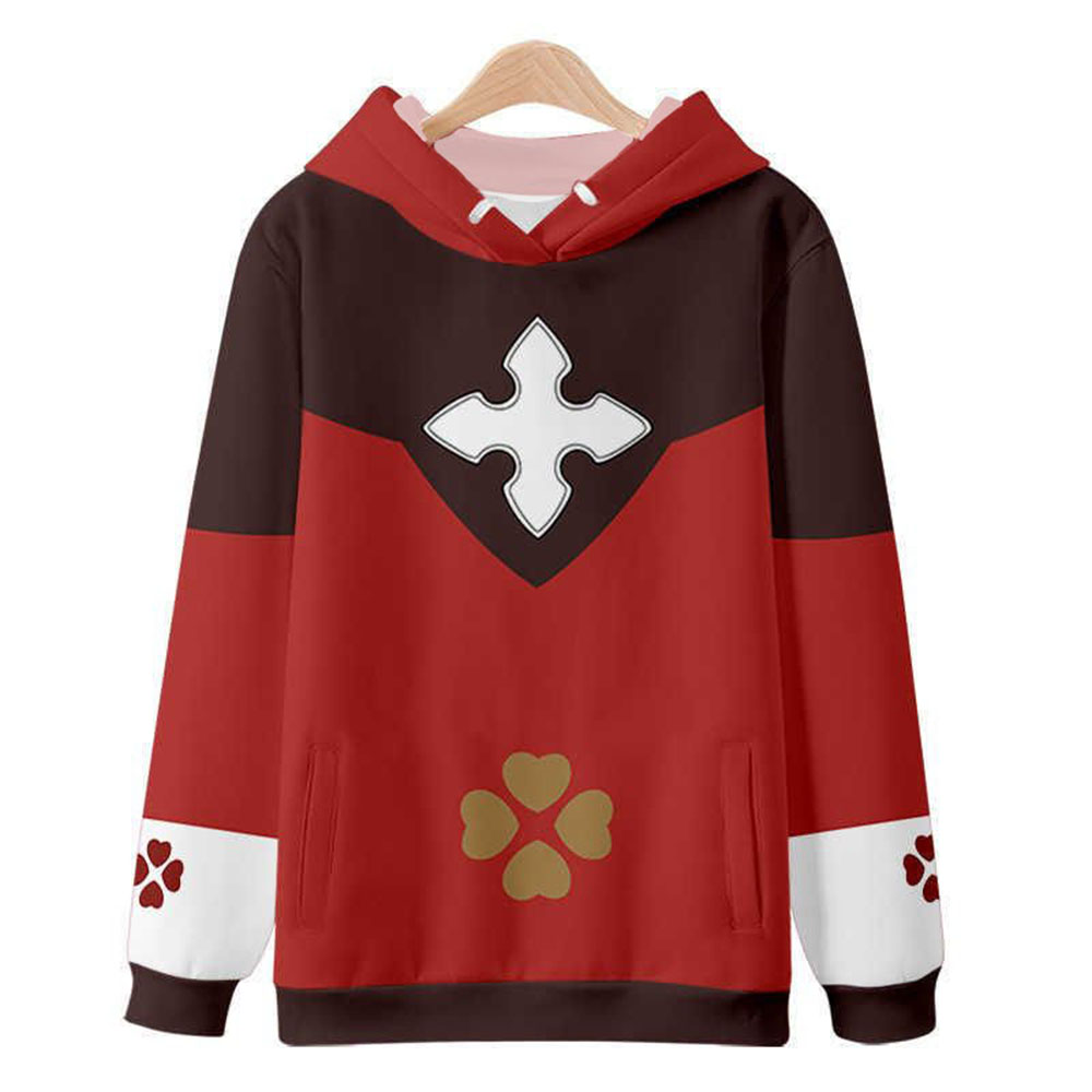 Klee Cosplay 3D Print Hoodie H - đánh giá và giá Winter Clothing Game