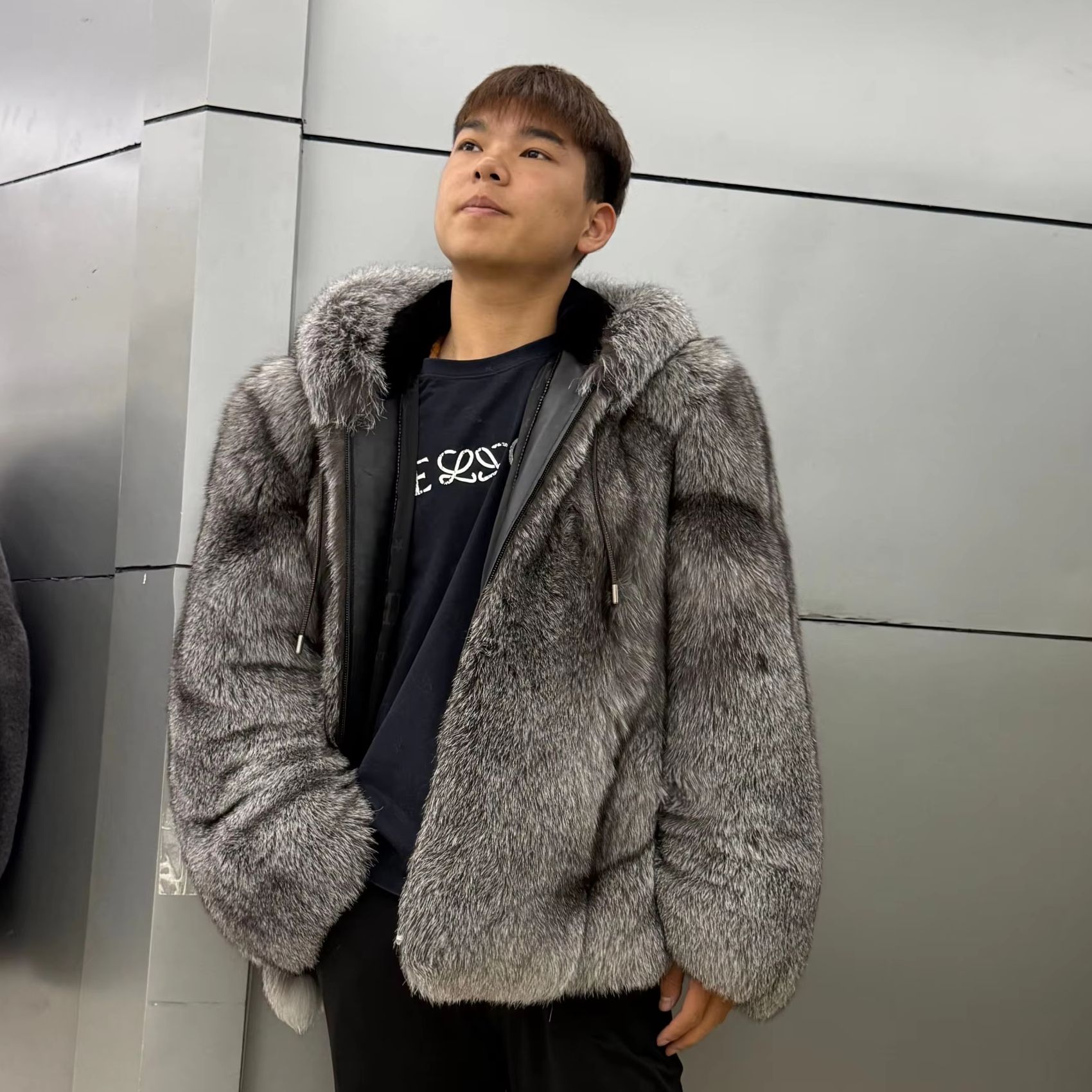 Luxury Natural Fox Fur Men's J - đánh giá và giá Winter Clothes Shop