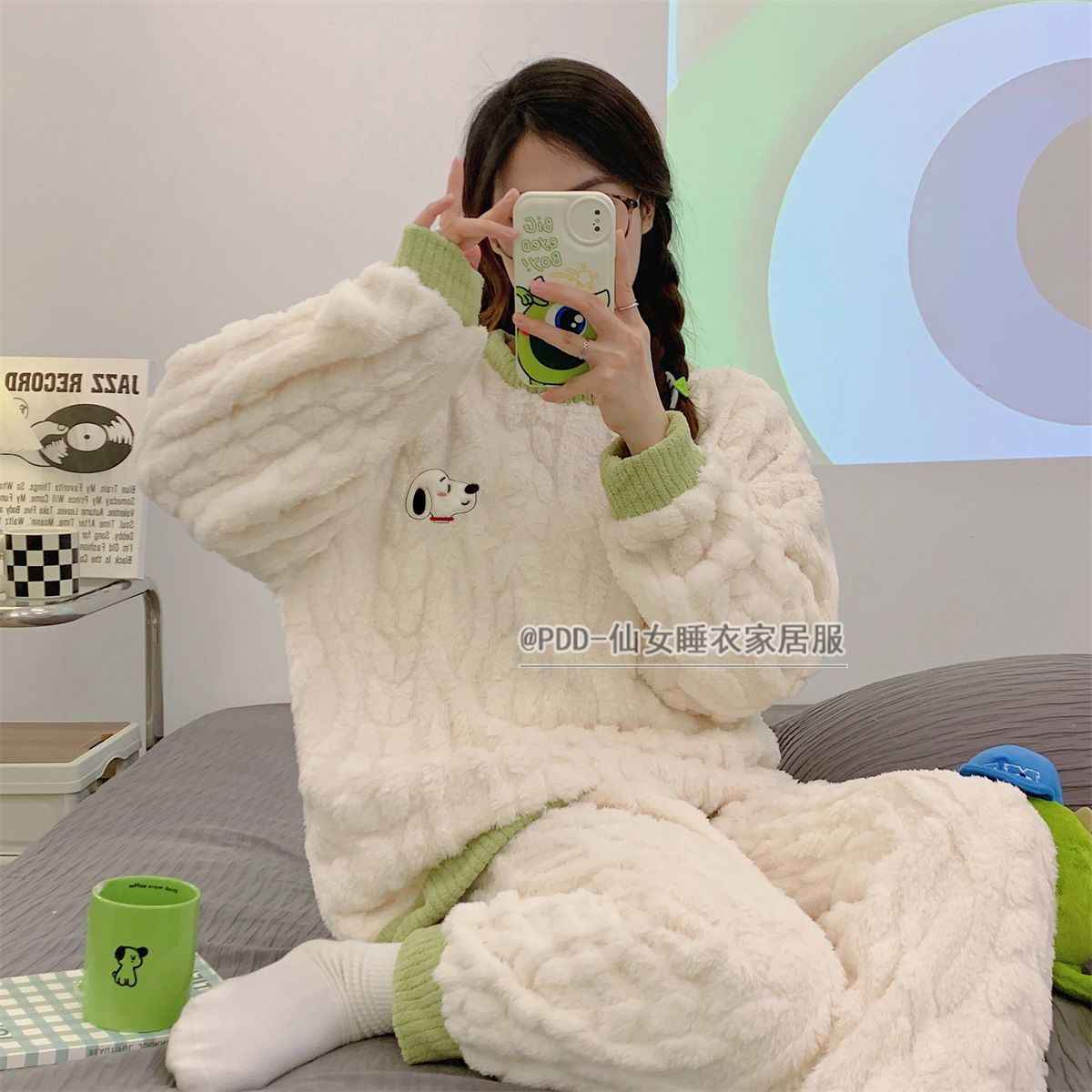 Cartoon Snoopy Women's Sleepwe - đánh giá và giá Winter Clothing Girls