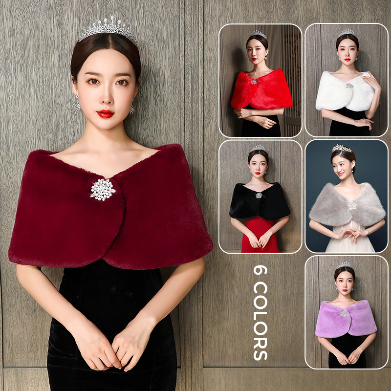 Phụ Nữ Cô Dâu Khăn Choàng Cưới - đánh giá và giá Winter Clothing Deals